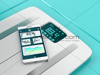 Smart weight scale and smartphone