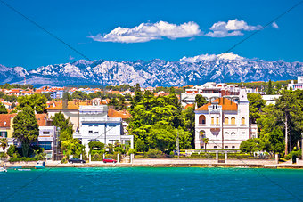 Zadar coast villas ann Velebit background