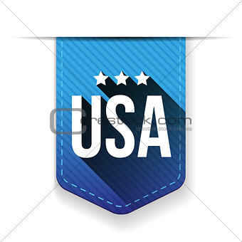 USA blue ribbon vector