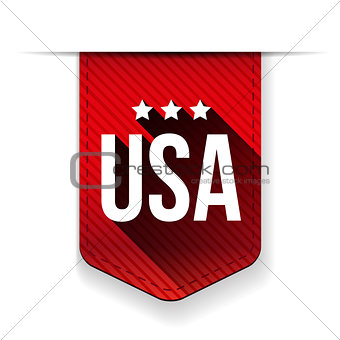 USA red ribbon vector