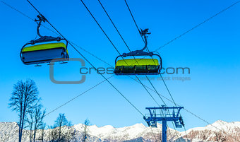 The cable car up to Rosa Khutor, Sochi, Russia.