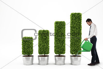 Growing the economy. 3D Rendering