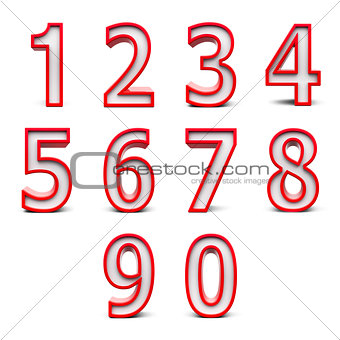 Red numbers set #2
