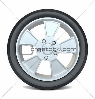 High Quality Car Wheel, Isolated