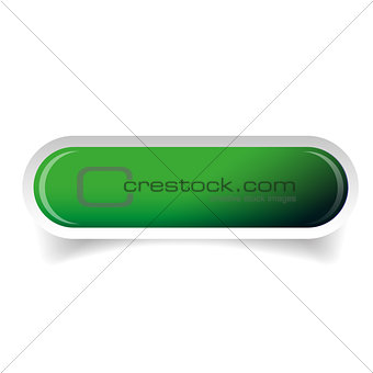 Green glossy web bar button vector