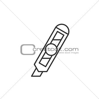 Paper knife linear icon