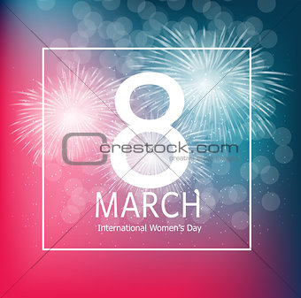 Women s Day Greeting Card 8 March Vector Illustration