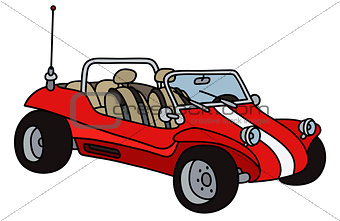 Red beach buggy