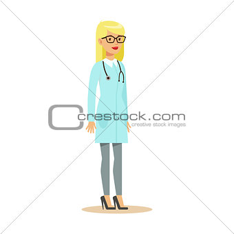 Female Therapist Doctor Wearing Medical Scrubs Uniform Working In The Hospital Part Of Series Of Healthcare Specialists