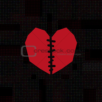 broken heart symbol.