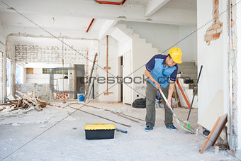 Construction worker working at site