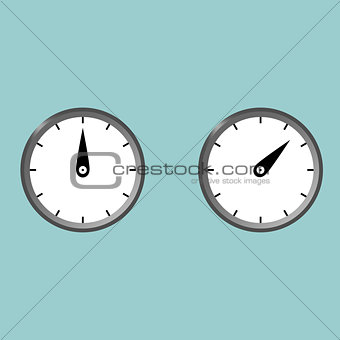 Black clock watcher timer with gradint colour.