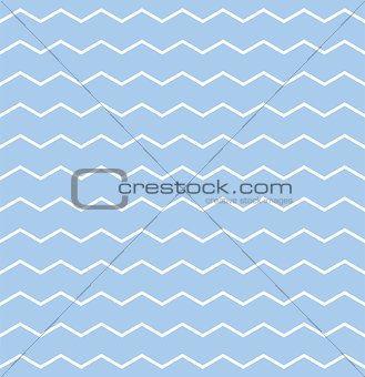 Tile chevron vector pattern with pastel blue and white zig zag background