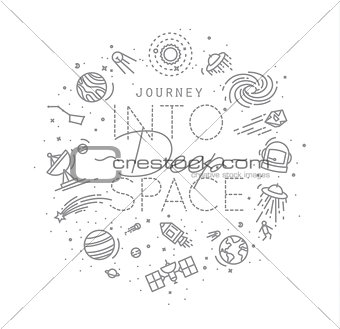 Flat deep space monogram