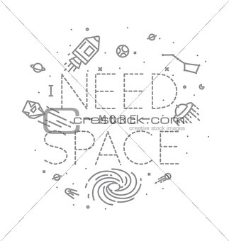 Flat more space monogram