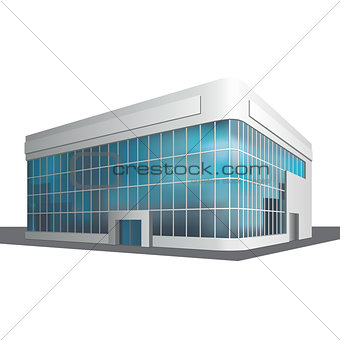 detached multistory office building, business center