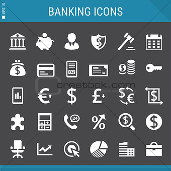 Banking and Investment icons collection