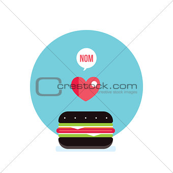 Delicious hamburger Food banner