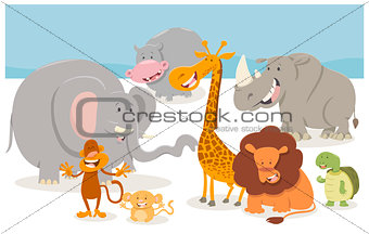 safari cartoon animal characters