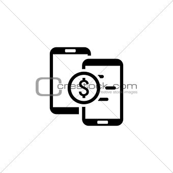 Mobile Payment Icon. Flat Design.