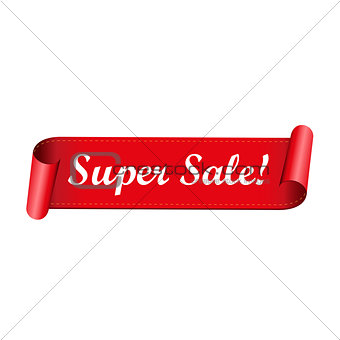 Super Sale red ribbon
