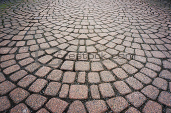 Stone pavement pattern. 