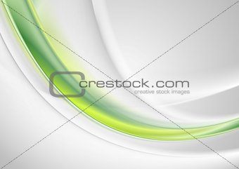 Green and grey abstract smooth waves design