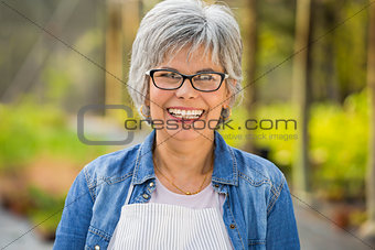 Mature woman smiling
