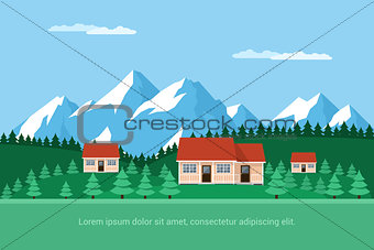 houses in the forest