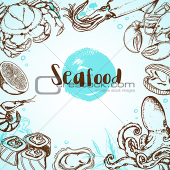 Vintage seafood menu