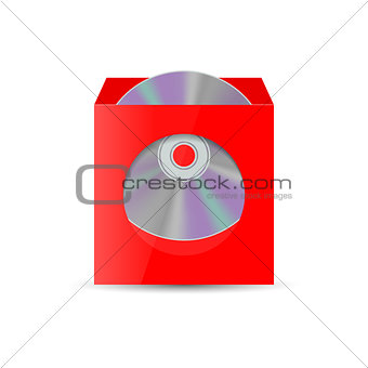 Envelope for CD with window, vector illustration.