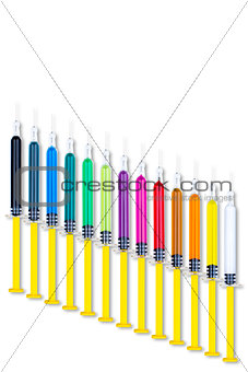Colorful Syringes Down Set