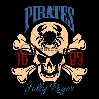 Vintage Nautical Labels or Design Elements With Retro Elements and Typography. Pirates, Harpoons, Mermaid, Sailfish, etc. Fits Perfect for a T-shirt Design, Logos so on. Isolated Vector Illustration.