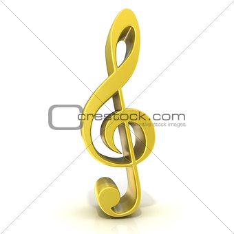 Golden treble clef