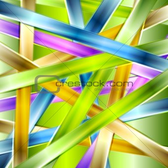 Colorful glossy stripes vector background