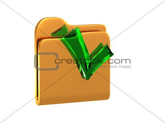 folder with a tick