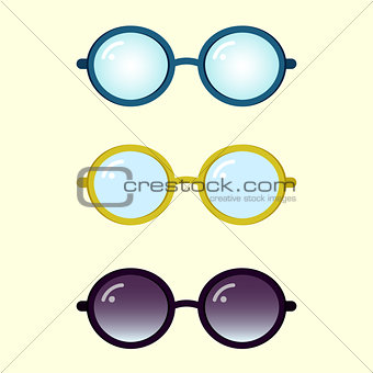 Colorful glasses set