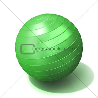 Green fitness ball