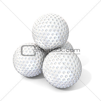 Golf balls. 3D