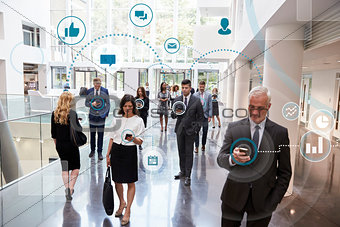 Business Men And Women Using Digital Technology