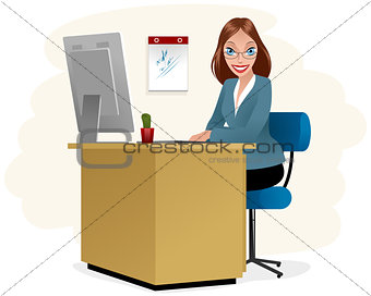 Secretary at workplace