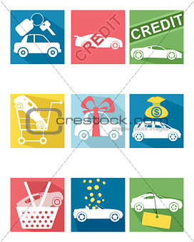 Car selling icons