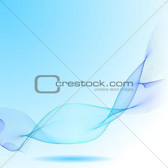 blue vector background with wave