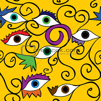 Seamless abstract eye pattern ; 