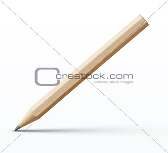 Detailed wooden pencil 