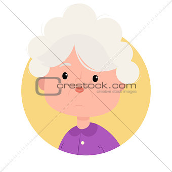 Portrait of pretty grandmother smiling