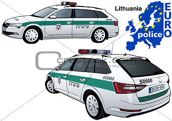 Lithuania Police Car