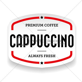 Cappuccino vintage stamp vector