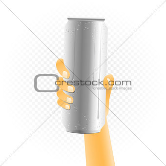 Big can drink in hand
