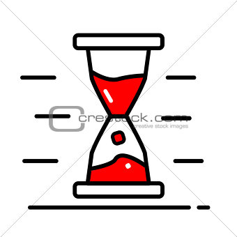 Hourglass vector icon. Trendy style for graphic design, social media, user interface, mobile app.